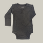 Ribbed Bamboo Long Sleeve Bodysuit - Charcoal