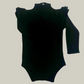 Ribbed Bamboo Long Sleeve Bodysuit- Black