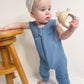 Ribbed Bamboo Sleeveless Romper - Dusty Blue